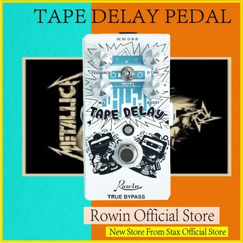 Rowin RE-01 Tape Delay Gitaros Efektu Pedalas Kartu Su Delay Ir Bass Poveikį įvairių Vėlinimo Reguliavimas Ir realiai Bass