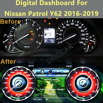 Skaitmeninis Prietaisų Skydelis LCD Ekranas Spidometras Transporto priemonės Greitis Lentelė Toyota Nissan Patrol Y62 2016-2019