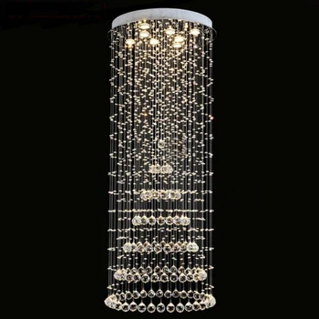 Šiuolaikinės kristalų liustra didelis LED lempos ilgas big šviestuvai turėtojai luxury villa Viešbutis lempos kabo didelis Šviesos