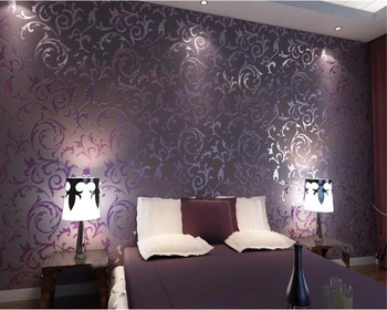 sienos popieriaus namų dekoro Aukštos kokybės 3D tapetai papel de parede miegamasis darbalaukio foną sienos popieriaus ritinius Violetinė Beibehang
