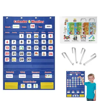 Kalendorius Kišeninis Žemėlapis Vaikams Kas Mėnesį Kalendoriai Ir Orų Klasėje Sienos Kišenėje Diagramos Kūdikiai Mokymosi Namuose Klasėje
