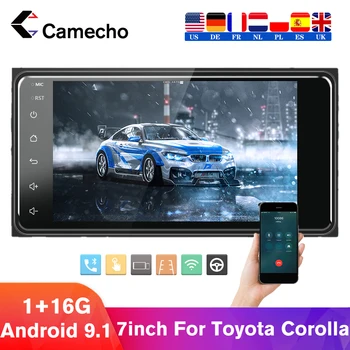 Camecho Auto Radijas Stereo Android 8.1 Automobilio Multimedijos Grotuvas, 2Din GPS, automobiliniai Radijo imtuvai, Bluetooth AUX USB Auto Garso Toyota Corolla