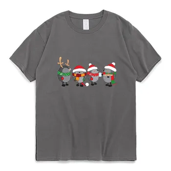 Kalėdų Avelės Marškinėliai Vyrams, Moterims Gatvės Mados Rudens ir Žiemos Medvilnės marškinėliai trumpomis Rankovėmis, Berniukų, Mergaičių Kalėdų Viršų