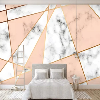 Milofi užsakymą 3D tapetai, freskos džiazo balto marmuro modelis geometrinis fono sienos gyvenimo kambario, miegamasis apdailos dažymo wal