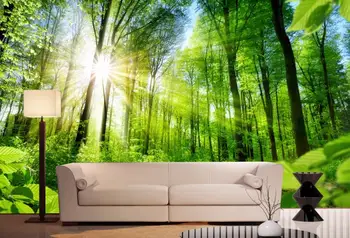 tinkinti sienos dokumentų namų dekoro 3d Miškų didelis medis gamtos peizažai kambarį TV 3D sienos fone