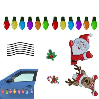Kalėdų Šaldytuvas Magnetai, Spalvingos Lemputės Šviesos Magnetus Automobiliams, Šaldytuvas 22 Vnt Magnetas Lipdukai Su Šiaurės Elnių Kalėdų Saldainiai