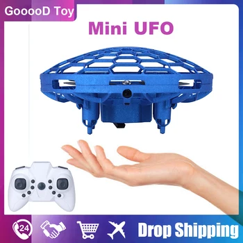 Mini Sraigtasparnis žaislas Plaukioja Kamuolys UFO Drone su LED Vertus nuotolinio valdymo vaikai Tranai Suktuko žaislai Orlaivių Vaikų Berniukų