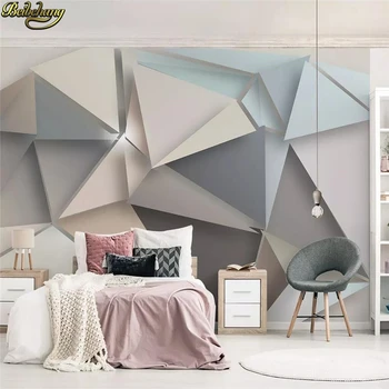 beibehang užsakymą Modernios geometrinės marmuro trikampis 3D Sienų Tapetai Kambarį, Miegamąjį, TV Foną, Dažymas tapetų