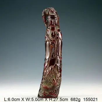 Parengti Kolekcines, Dekoruoti Kinijos rankų darbas Dirbtinio Gintaro Dervos Kwan-yin Drakono Statula