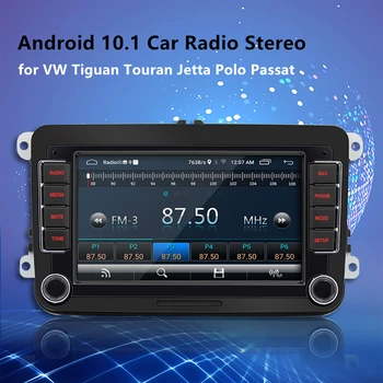 Android 10.1 2din 7 colių Automobilio Radijas Stereo VW Tiguan Touran Jetta Polo Passat Automobilių Multimedijos Grotuvas su Bluetooth GPS