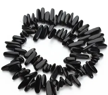 Natūralaus Akmens 8-25mm 40cm netaisyklingos formos crystal black žvyro Karoliukai Papuošalai Priėmimo 