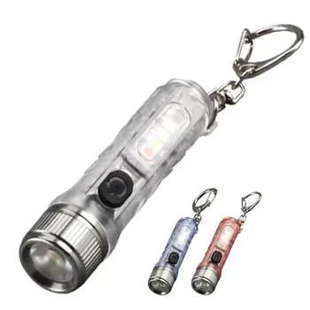 Mini LED Žibintuvėlis Keychain Šviesus Įkrovimo Mažas Žibintuvėlis Nešiojamų Key Chain Šviesa Patalpose Ir Lauke
