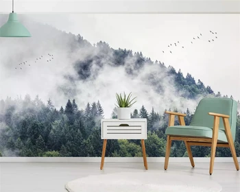 Beibehang Užsakymą Sienų Tapetai Žaliųjų augalų miško skraidančiu paukščiu kalnų Foto tapetai, 3D TV foną 3d tapetai tapety