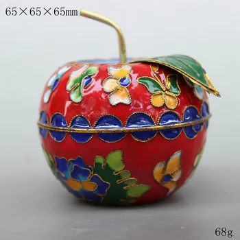 Kinų stiliaus emalio cloisonne emalio amatų apple jar Kalėdų geriausia