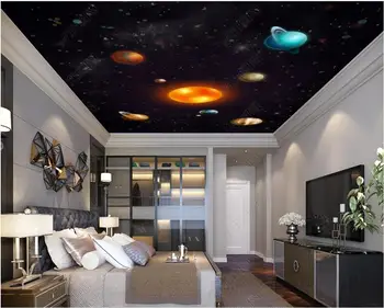 Pasirinktinius nuotraukų 3d lubų freskomis tapetai cfantasy kosmoso žvaigždėtą planetą visatoje namų dekoro kambarį tapetai, sienų ir 3 d