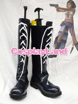 Final Fantasy X-2 YUNA Nėrinių Cosplay Batai Batai Žaidimas Šalis Cosplay Batus pagal Užsakymą Pagaminti Suaugusių Moterų Batai