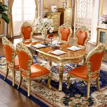 Europos pietų stalo visi medžio masyvo aikštėje stalo šampanas aukso 1.6 m ilgio stalas ir kėdė