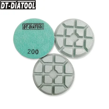 DT-DIATOOL 3pcs/pk Deimantiniai Poliravimo Šluostės Dervos Obligacijų Betono Šlifavimo Diskais Dia 80mm/3