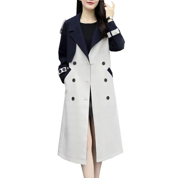Boutique ilgas švarkelis, kailis moterų 2020 m. pavasarį naujų kelio populiarus korėjos rudens dvieiliai striukė moteriški drabužiai