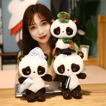 Gražus 1pc 25cm-75cm Kawaii Huggable Gydytojas Panda Bear Pliušiniai Žaislai Miego Pagalvės Įdaryti Minkštas Gyvūnų Aukštos Kokybės Dovana Vaikams
