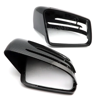 Mercedes Benz GLK Klasės X204 2009 - 2015 M. Automobilio anglies pluošto modelis ryškiai juoda galinio vaizdo veidrodžio dangtelis veidrodžio apdaila