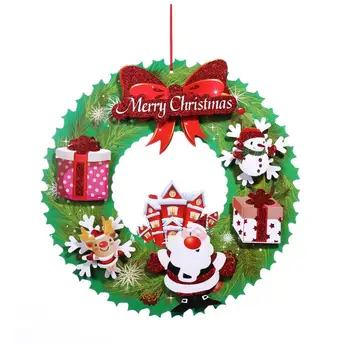Kalėdų Vainikas Durų Kabantys Papuošalai Aukštos Kokybės dvipusis Spausdinimas, Popieriaus Vainikas ir Kalėdų Kambario Reikmenys