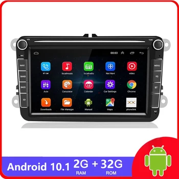 2din Automobilio Radijo, GPS Android 11, Skirtas VW/Volkswagen/Golf 4 5/Polo/Tiguan/Passat/b7/b6/Leon/Skoda/Seat/Octavia Autoradio