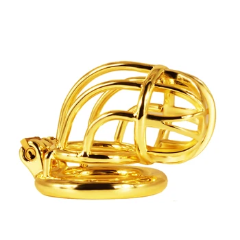 Naujausią Golden Nerūdijančio Plieno Vyrų Likvidavimo Gaidys Narve Apskrito Varpos Žiedas Nelaisvėje Užraktas Aukso Metalo Skaistybės Prietaiso Suaugusiųjų Sekso Žaislas F