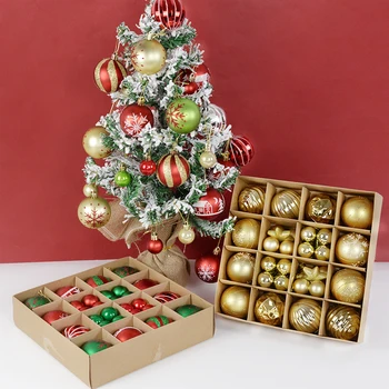 44pcs/box Plastiko Kalėdų Kamuoliukus Ornamentu Kalėdų Eglutės Kabinti Karolius Namuose Kalėdos Šalis Dekoro Naujųjų Metų Dovana Navidad 2023