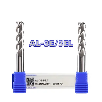 AL-3EL-D3.0 / AL-3EL-D4.0 / AL-3EL-D5.0 / AL-3EL-D6.0 Trijų fleita tiesiu kotu ilgai krašto butas pabaiga malūnas aliuminio