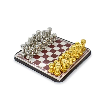 Lėlių Miniatiūros Priedai Tarptautinės Šachmatų Rinkinį Apsimesti Žaisti 1:12 Lėlės Namas Namo Apdaila # HE003