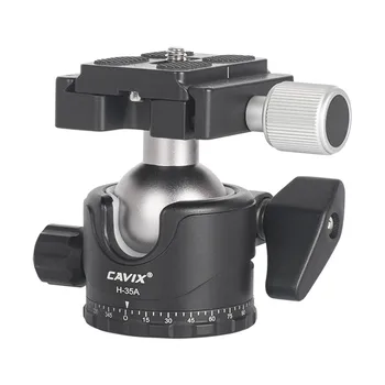 Metalo Mini Ballhead H-35A Žemo Profilio Fotoaparato Trikojo Kamuolį Galva Arca 1/4 Greito Atleidimo Plokštė Trikojo Monopodzie DSLR Fotoaparatas