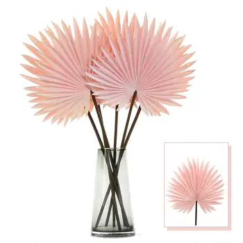 Rožinės spalvos Dirbtinės Palmių Lapų Dirbtiniais Palmių Ventiliatorius Havajų Atogrąžų Lapija Gėlių Organizuoti Namų Centerpieces Vaza Apdaila
