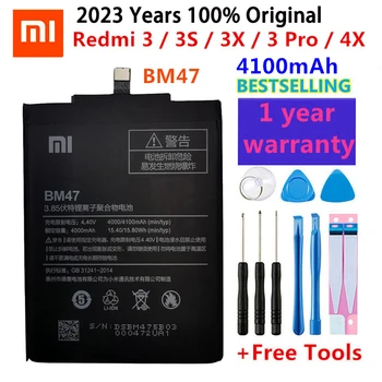 2023 Xiao Mi Originalus BM47 Aukštos Kokybės Full 4100mAh Pakeitimo Telefono Baterija Xiaomi Hongmi Redmi 3 3Pro 3S 3X 4X Baterijos
