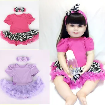PASIDARYK pats Reikmenys, drabužiai 56cm - 61cm silikono reborn baby lėlės minkštas kūno mergaičių lėlės suknelė mergina žaislai Vaikams dovanas vaikas
