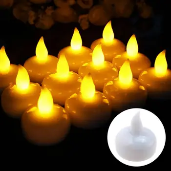 12pcs LED dekoratyvinės žvakės flameless vandeniui atsparus minkštos šviesos diodų (LED) arbata šviesos baterijos šalis, vestuvės, kalėdos, žvakės