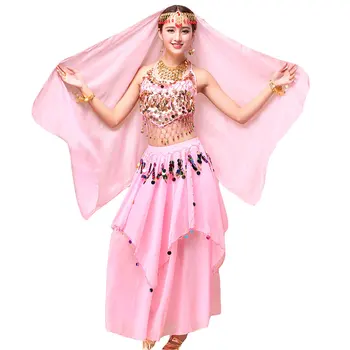 3pcs Veiklos Pilvo Šokio Kostiumų Bolivudas Kostiumas Indijos Suknelė Garsiausių Suknelė Moterų Pilvo šokio Kostiumą Rinkiniai