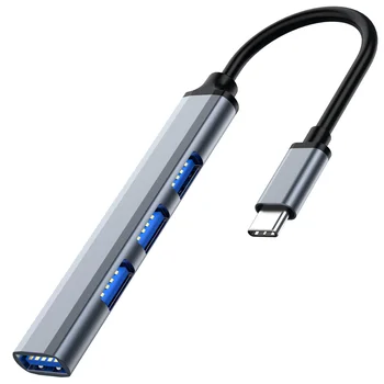 USB C HUB USB 3.0 HUB C Tipo 4 Port Multi Adapteris, Splitter OTG už Macbook Pro 13 15 Oro Mi Pro HUAWEI Kompiuterių Priedai