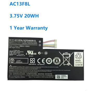 AC13F3L AC13F8L Baterija Acer Iconia Tab A1-A810 A1-A811 Tablet W4-820P W4-820 1ICP5/60/80-2 AC13F8L 3.75 V 20Wh/5340mAh