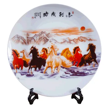 Naujas Kinų Stiliaus Pasisekė, Keraminės Dekoratyvinės Lėkštės Porcelianas Plokštės Rinkinys Kinijos Apdaila Patiekalas Vestuvių Dovana