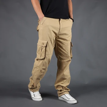 Gražus Vyrai Krovinių Kelnės Multi Kišenės Karinės Taktinės Kelnės Vyrams Outwear Streetwear Armijos Tiesios Kelnės Atsitiktinis Ilgos Kelnės,006