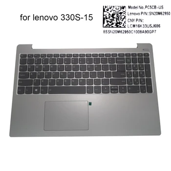 Anglų Touchpad Palmrest klaviatūros Apšvietimu Lenovo IdeaPad 330S 15 330S-15ISK 5CB0R34659 PC5CB MUMS apšvietimas klaviatūros Naujas