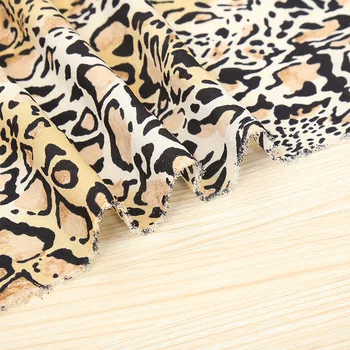 Naujas Leopard Print Šifono Suknelė Kelnės Medžiagos Maišelį Krepinio Audinio Atspausdintas Šifono Suknelė Audinys