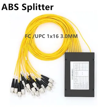 Skaidulinių optinių splitter ABS splitter 1x16 PLC vienos rūšies PLC optinis splitterFC /UPC 1x16 3.0 MM PLC optinis splitter FC-UPC)