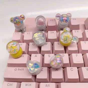 Crystal Ball Mechaninė Klaviatūra KeycapsPersonality Dizaino, Animacijos Anime Vyšnių Esc Mielas Rožinis Kawaii Keycap Žaidimų Priedai