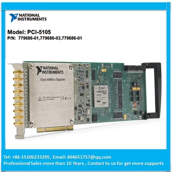 NI PCI-5105 779686-01,779686-03,779686-01 12-Bitų 60MS/s 16 MB skaitmeninis keitiklis w/ 5 jungčių kabeliai